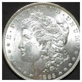 1885 Morgan Silver Dollar Gem BU MS64+