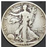 1935 Walking Liberty Silver Half Dollar