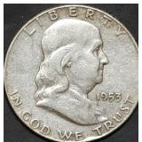 1953 Franklin Silver Half Dollar