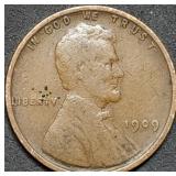 1909 Lincoln Wheat Cent, First Year Coin