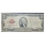 1928 D $2 Red Seal Legal Tender Bank Note