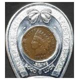 1891 Indian Head Penny Lucky Pocket Piece