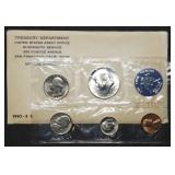 1965 Special Mint Set in Envelope, Silver Kennedy