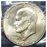 1973 S Silver Ike Dollar Gem BU in Envelope