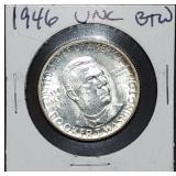 1946 Booker T Washington Silver Half Dollar BU