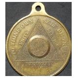 Vintage Brass AA Sobriety Token
