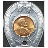 1951 D Wheat Cent Lucky Penny Pocket Piece BU