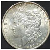 1890 Morgan Silver Dollar Gem BU