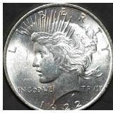 1922 Peace Silver Dollar Gem BU