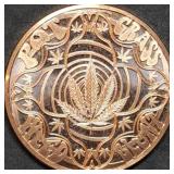 1oz Copper Bullion Medical Marijuana Round BU