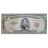 1953 C $5 Red Seal Legal Tender Bank Note