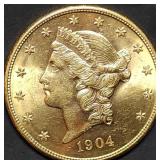 1904-S $20 Liberty Gold Double Eagle Gem BU Nice