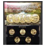 2017 America the Beautiful Quarter Set MIB Gold