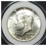 1965 Kennedy 40% Silver Half Dollar Gem BU