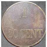 Large Dutch Cattlemarket 20 Cent Token, Huge Coin