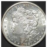 1881-S Morgan Silver Dollar Gem BU