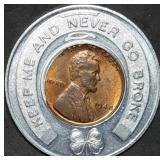 1948 Wheat Cent Lucky Penny Pocket Piece