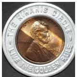 1952 D Kiwanis Lucky Penny Pocket Piece