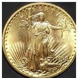 1908 No Motto $20 St Gaudens Gold Double Eagle