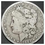 1884 Morgan Silver Dollar