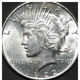 1922 Peace Silver Dollar Gem BU
