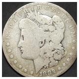 1882 Morgan Silver Dollar