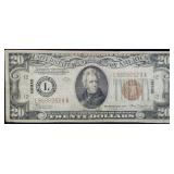 1934 A $20 HAWAII Emergency WW2 Banknote