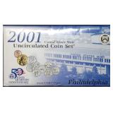 2001 Philadelphia 10-Coin Mint Set in Envelope