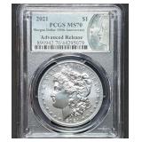 2021 P Morgan Silver Dollar PCGS MS70 Adv Release