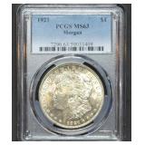 1921 Morgan Silver Dollar PCGS MS63 Toned