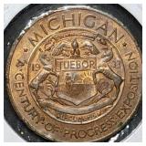 1933 Century of Progress Token - Michigan BU