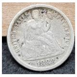 1888-S Liberty Seated Dime