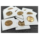 (11) Different Sacagawea Dollars Unc.