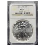 2014 Slab Silver Eagle NGC MS69