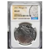 2021 Slab Morgan Dollar NGC MS69