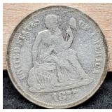 1877-S Liberty Seated Dime