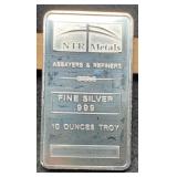 (10) Troy Oz. Silver Bar SOLD BY THE OUNCE
