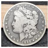 1892-S Morgan Dollar VG10 Better Date