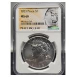 2023 Slab Peace Dollar NGC MS69
