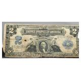 1899 $2 Large Silver Certificate Note
