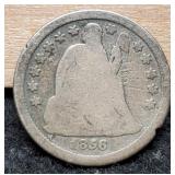 1856-O Liberty Seated Dime