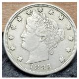 1883 No Cents V Nickel VF