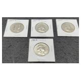 (4) F. Half Dollars; 1951-P&D, 1952-P&D