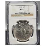 1900 Slab Morgan Dollar NGC MS63