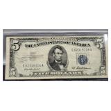 1953A $5 Silver Certificate Note XF