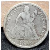 1878 Liberty Seated Dime