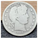 1908-S Barber Quarter