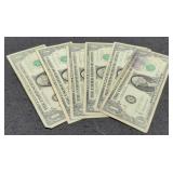 (6) 1963B $1 "Barr" Dollars