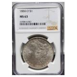 1884-O Slab Morgan Dollar NGC MS63