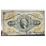 1863 Ten Cent Fractional Currency Note